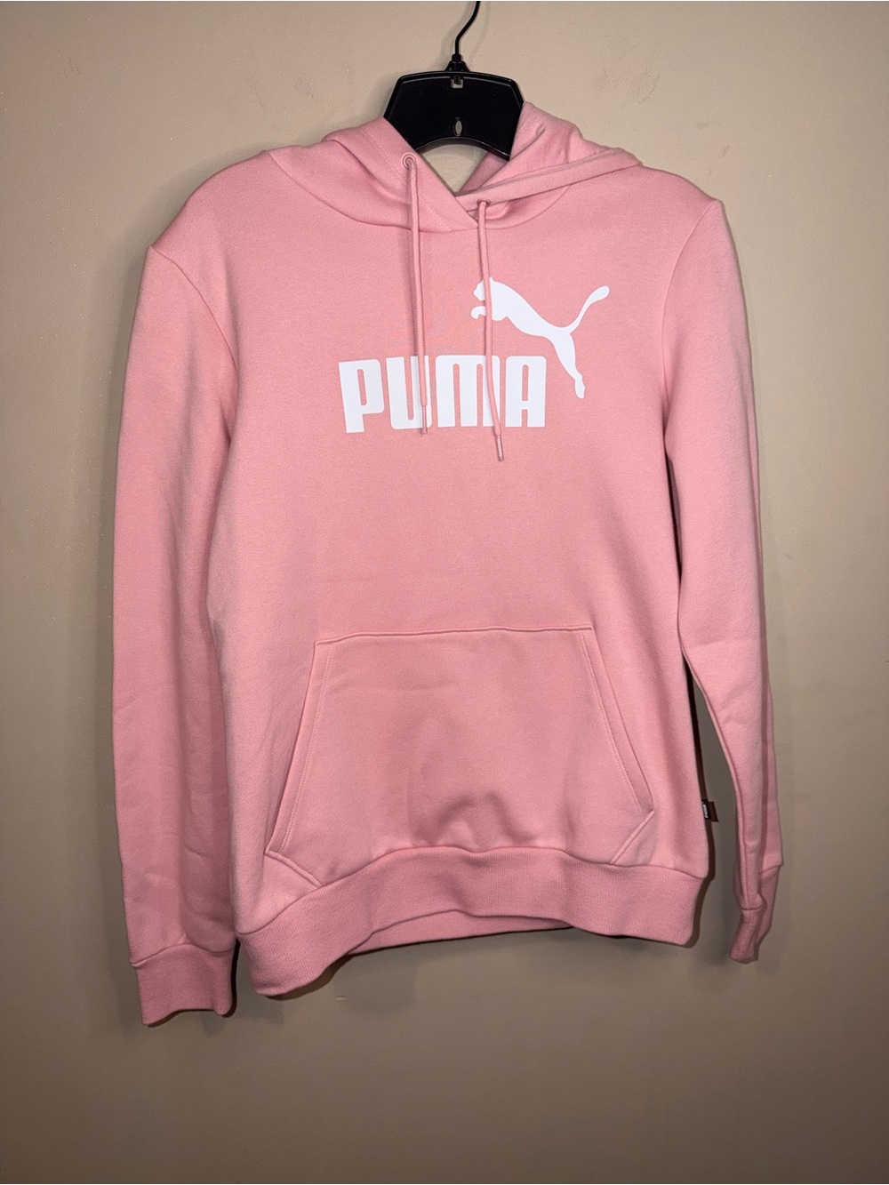 Puma Women's Pink Pullover Hoodie with White Logo